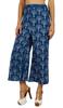 Womens Cotton Palazzo Pants Back-Elastic-Waist Hand-Blocked Designer Pajamas