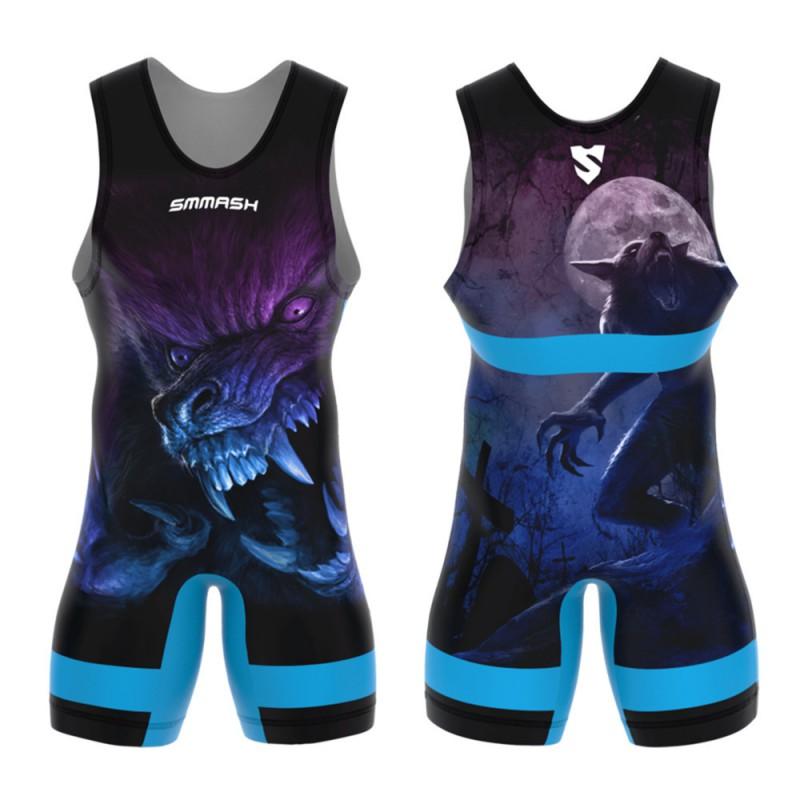 Sublimation Full-Body Wrestling Singlet Men Women Weightlifting Competition Training