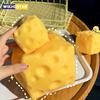 Игрушка-пищалка для сжатия сыра, медленно восстанавливающая форму, для сжимания, офисная, для снятия стресса, медленно восстанавливающая форма, сырный пищащий орнамент, расслабляющий, для снятия стресса