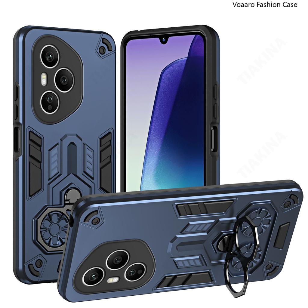 Чехол-броня с двойным кольцом на палец для Honor 400 Pro Global, чехол для Honor 400 Global с вращающейся металлической подставкой-держателем