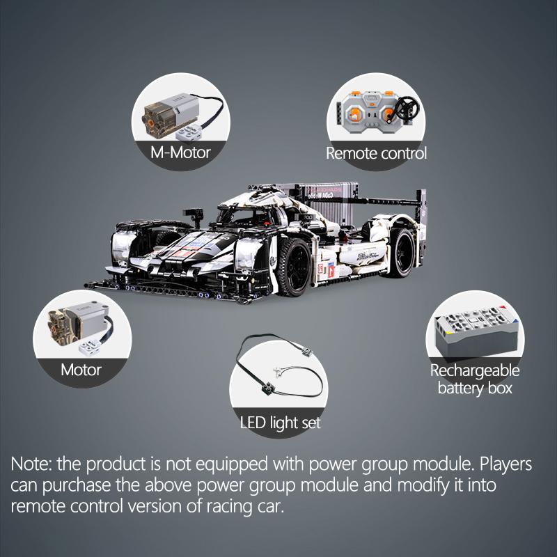 Cada 1589 шт. городские технические RC/не-RC гоночные автомобили на выносливость, совместимые строительные блоки, суперспортивные кирпичи с дистанционным управлением