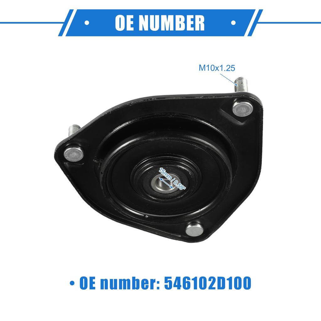 ABSOPRO Engine Strut Mount for Hyun and Tiburon Part Number Mounting Bracket Daihatsu, Elantra, (1996-2006), Anti-Deformation, Metal, Black,