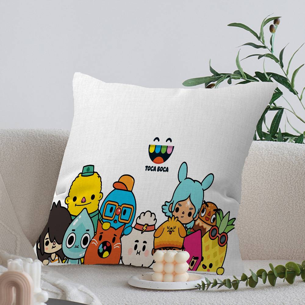 Toca Boca Toca Life World Pillow Anime Pillow Sofa Bed Head Pillow Cover Cushion Cover 45x45 cm Fashion