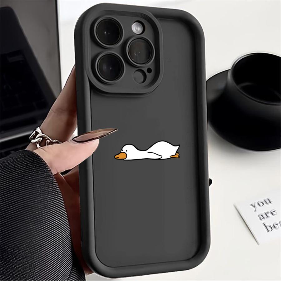 Чехол для iPhone 17 Pro Max 16 15 Plus 14 Air 17e 11 12 Pro 13 Чехол для телефона Простой и милый Утенок