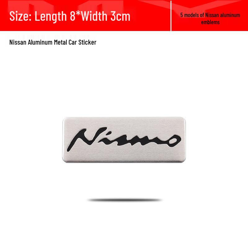 Алюминиевая автомобильная наклейка Nissan Sylphy, Qashqai, Teana, X-Trail, Kicks Nismo