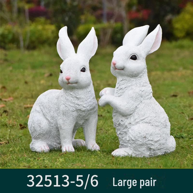 Садовые фигурки кроликов из смолы: Декоративные имитационные животные
