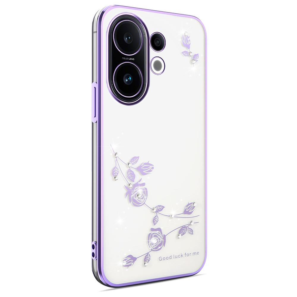KADEM For vivo S30 5G Case Flower Rhinestone Decor TPU Phone Cover