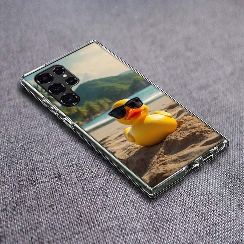 Плавающие резиновые уточки Чехол для телефона Samsung Galaxy S24 S23 S21 S20 FE S22 S26 Ultra S25 Edge S10 Plus