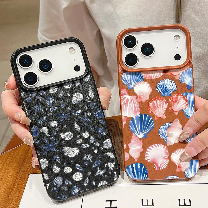 Красочный чехол для телефона 'Морской парк' для iPhone 17 16 Pro Max, роскошная матовая силиконовая крышка с текстурой кожи для iPhone 15 14 13 Pro Max 11 16e 17e