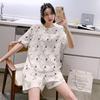 Женский летний комплект из милых свободных шорт с коротким рукавом большого размера 2025 года для ношения в помещении или на улице