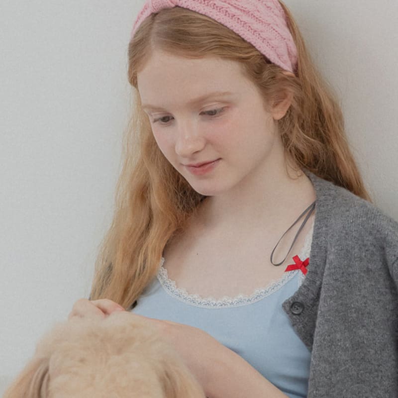 Mellotory 100% кашемировая кабельная повязка для волос (розовый)