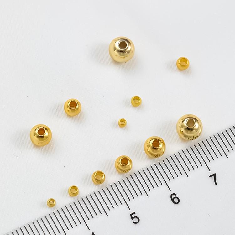 Бусины из меди, покрытые 18-каратным золотом: Браслет «Сделай сам», разделитель и подходящие бусины для украшений ручной работы.