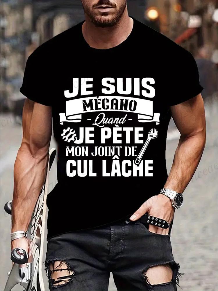 You Know I'm Mechano T Shirt Funny French Dad Gift Worker Humor Shirts Vintage Tee Casual Unisex Summer Fashion T-shirts Clothes