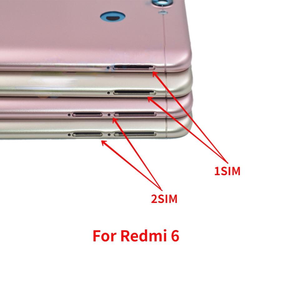 Для Xiaomi Redmi 6 задняя батарея Замена корпуса задней двери с громкостью мощности