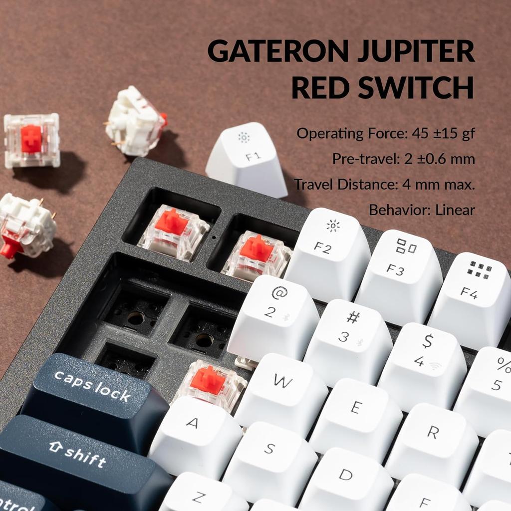 Keychron Q3 Max беспроводная механическая клавиатура US RGB Gateron Jupiter механическая совместимая с Windows Gateron Jupiter механическая красная QMK/VIA клавиатура, 2.4