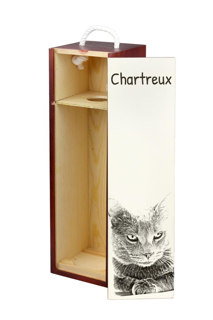 Chartreux – Wine box with a cat, alcohol box with graphics | Art-Dog