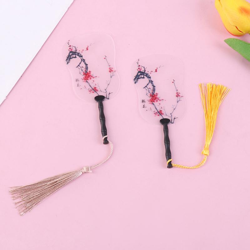 2Pcs 1:12 Dollhouse Miniture Simulation Palm-Leaf Fan Model Toy Home Decoration Accessories