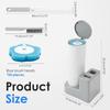 Toilet Brush and Holder Set with Disposable Refills Replacement Head & Crevice Brush WC Accessories Tool Bathroom Cleaning Brush