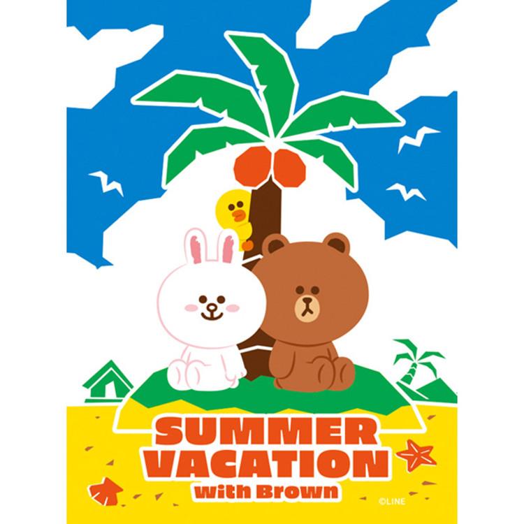 Пазл из 150 деталей - Line Friends Летний отдых зимой, популярный корейский пазл
