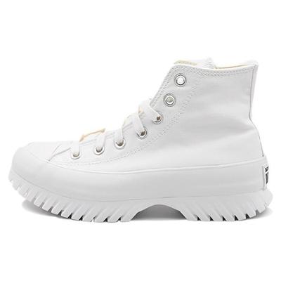 Chuck Taylor All Star Шнуровка Круглый Носок Высокие Эспадрильи Женские Белые