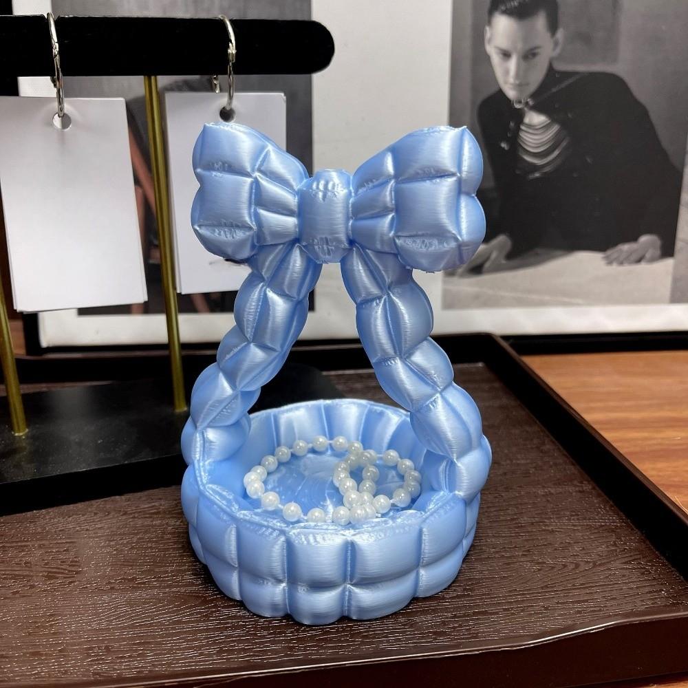 Decorative Bow 3D Printed Jewelry Tray Sweet Shell Shape Jewelry Tray  Home Ornaments