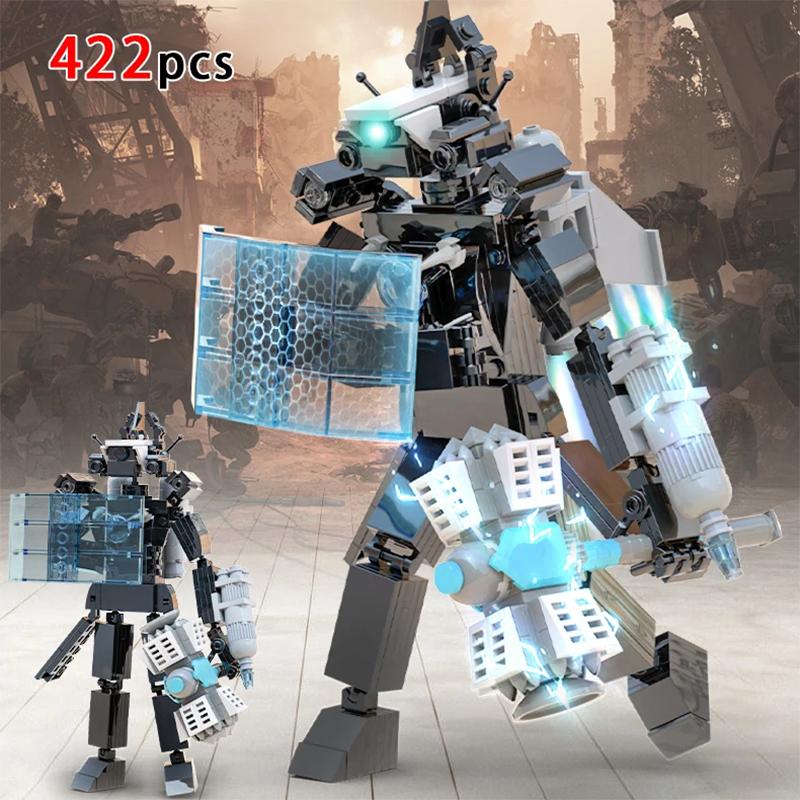 Набор строительных блоков Skibidi Toilet Titan Speakerman, TV Man, Cameraman - 445 деталей Коллекционные игрушки-конструкторы с персонажами для детей