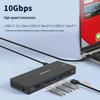 Док-станция USB-C: Двойной DP/HDMI, Четырехэкранный дисплей, Разветвитель USB 3.1, Порт Ethernet, Док-станция для расширения ноутбука