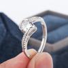Классическое блестящее циркониевое кольцо, модное женское кольцо в форме любви, красивый подарок на годовщину, помолвочное кольцо