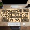 Dinosaur fossil skeleton design mousepad table mat playmat large size keyboard accessories laptop games bedroom mousepad
