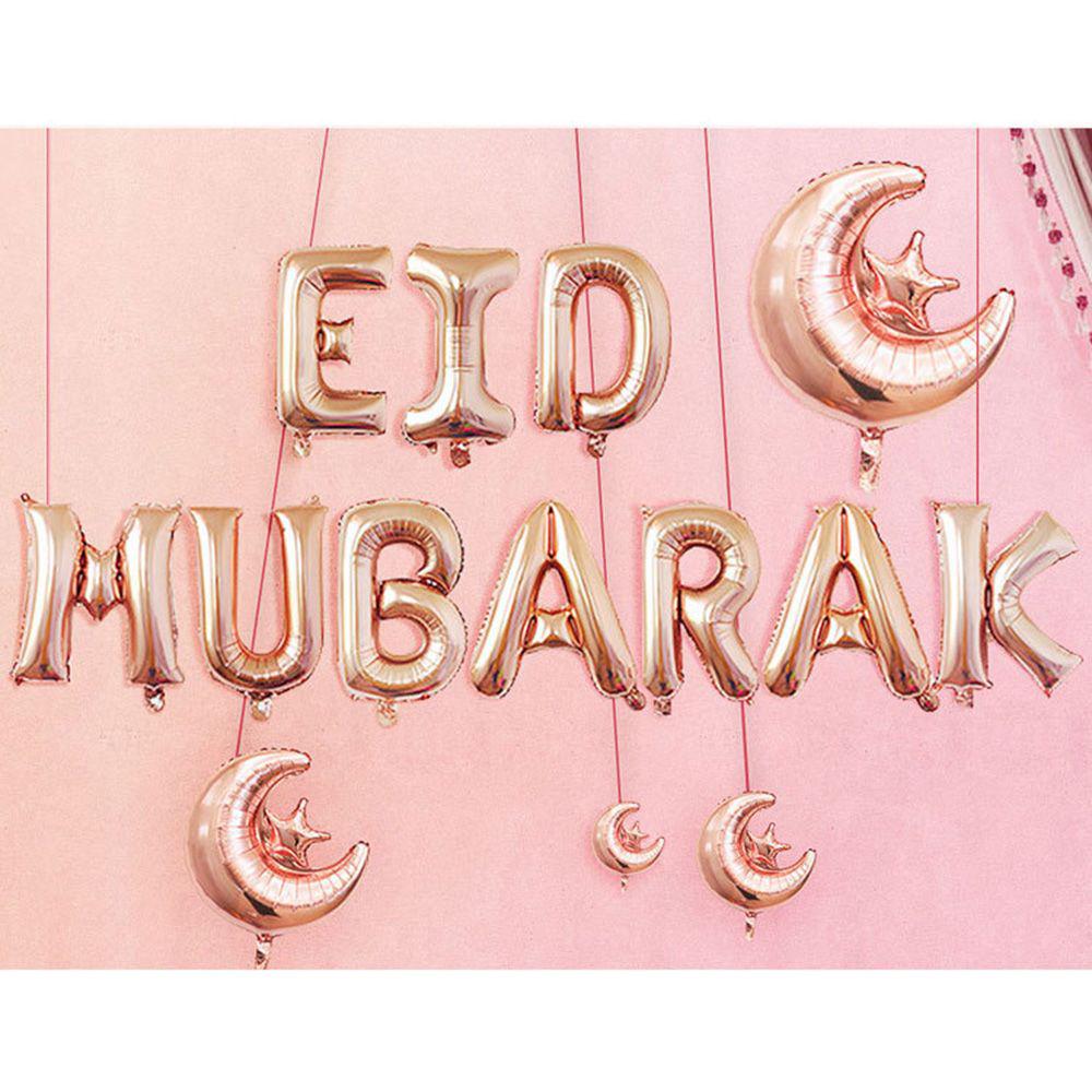 Ramadan Kareem Party Decoration Eid Mubarak Balloons Moubarak Decor Foil Balloon Eid Decorations