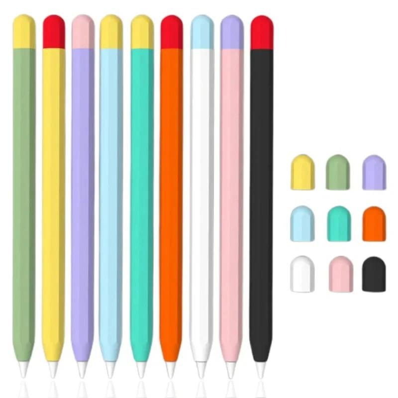 Мягкий силиконовый чехол-протектор для Apple Pencil 1-го 2-го поколения, стилуса для сенсорного экрана 2 1, противоскользящий защитный чехол