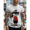 New Personalized Cartoon Rabbit T-shirt for Men with Street Style Short Sleeves and Quick Drying Fabric Comfortable