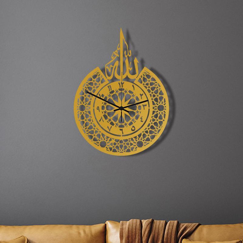 Настенные часы Современные металлические настенные часы Декор Бесшумные Рустикальные Стильные Бытовой Орнамент Для Холла Спальни Фермерского Дома Школ