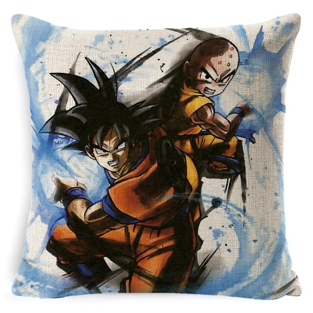 Мультяшная Анимация Dragon Ball Наволочка Лен Супер Мягкая Подушка Дом Dragon Ball Аниме Подушка
