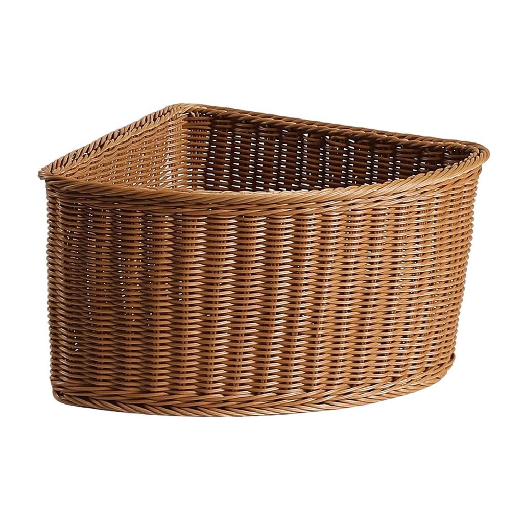 Corner Storage Basket Farmhouse Sturdy Decorative for Pantry Makeup
