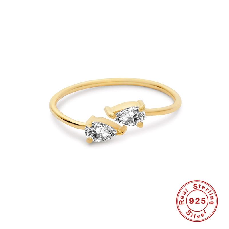 Стильное простое кольцо из стерлингового серебра 925 пробы с открытым крестом и подвеской в виде креста