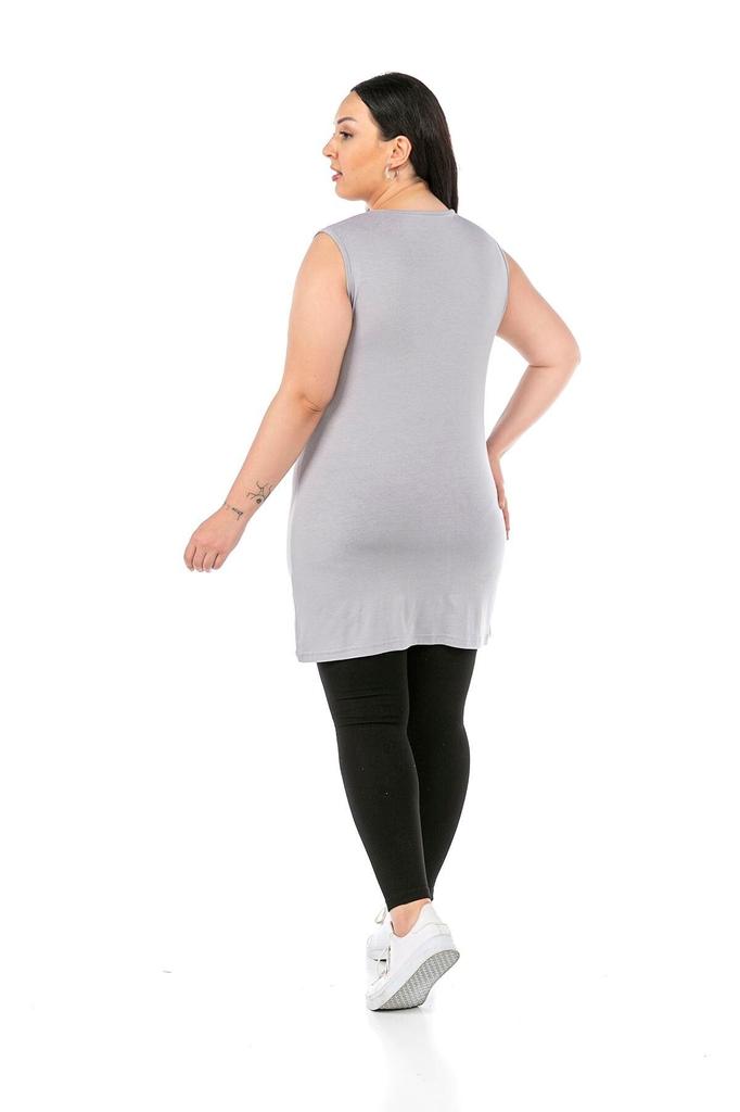 Женское стильное боди большого размера плюс размер с круглым вырезом на толстых бретелях из вискозы, длинное боди из норки