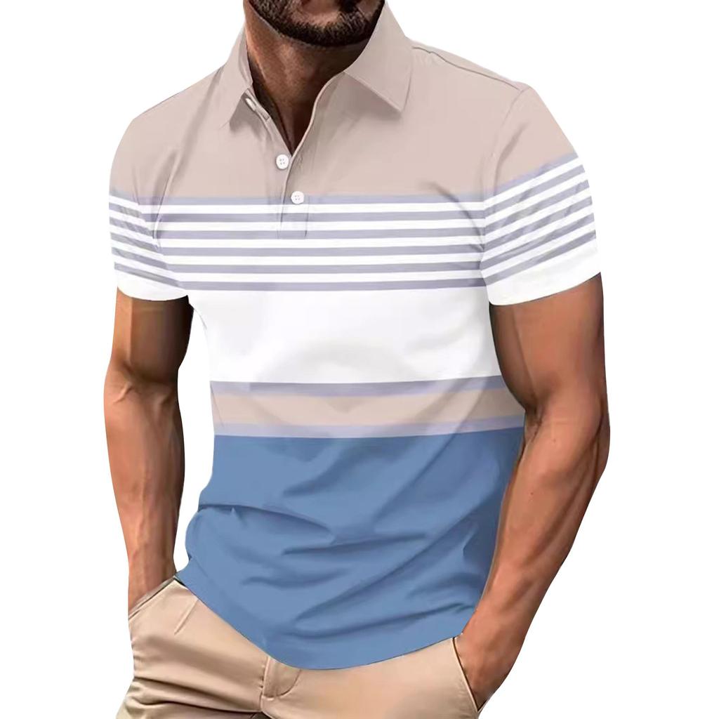 Men's Summer Leisure Culture Breathable Short Sleeved Shirt Top