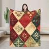 Merry Christmas Blanket  Soft Warm Plush Throw for Home Bed Travel Airplane  Festive Flannel Bedspread Decor