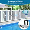 Yousheng 2 Pcs Adjustable Pool Fence Hooks Double-Hook Pool Fence Hanger Heavy Duty Fence Hooks for Pool Poles Hose Pool Skimmer