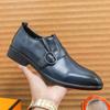 Fashion Classic Office Men Dress Shoes Blue Party Formal Shoes Leather Shoes Luxury Fashion Groom Wedding Shoes Men Pointed Toe Oxford