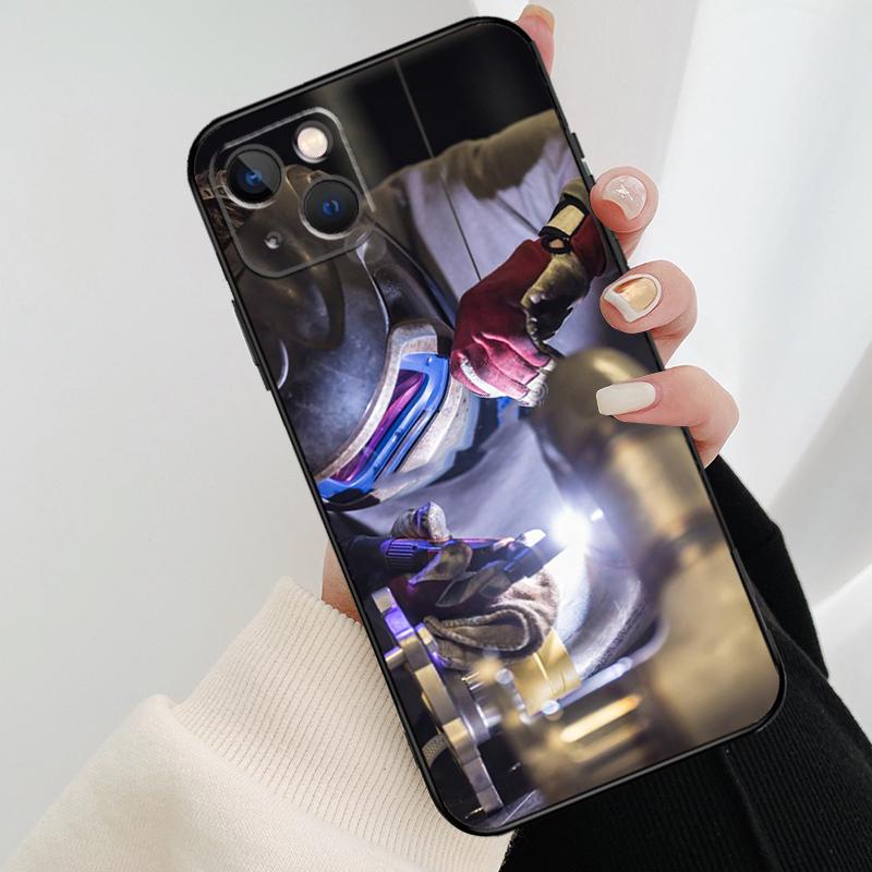 Welder Welding Hot Metal Worker Phone Case For iPhone 17 Pro Max 14 13 12 11 15 16 Pro Max mini 15 16 Plus 16e 17 Air Cover