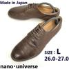 Nano universe Кожаные туфли с гладким носком Коричневые Размер L (26.0-27.0см) Сделано в японии(ИСПОЛЬЗОВАЛ)