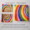 Colorful spiral vortex Bedding Duvet cover sets Duvet covers Pillowcases gifts (1 * Duvet Cover 2 * Pillowcases, without duvet insert)