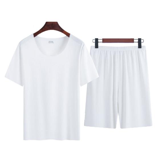 Мужские летние пижамы, модные удобные дышащие мужские летние пижамы, однотонная мужская ночная одежда, мужской летний спортивный костюм, мужская одежда