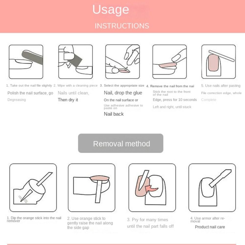 24 шт., короткие накладные ногти с любовью, черные кончики для ногтей, многоразовые накладные ногти для девочек