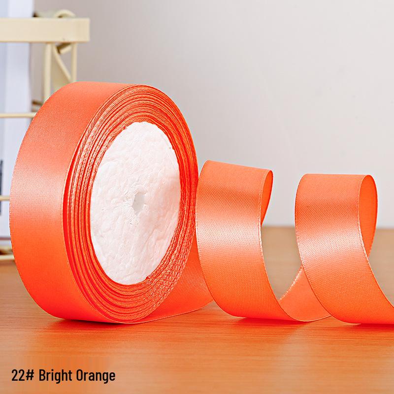 Полиэстеровая атласная лента 2,5 см для подарочной коробки и аксессуаров для волос