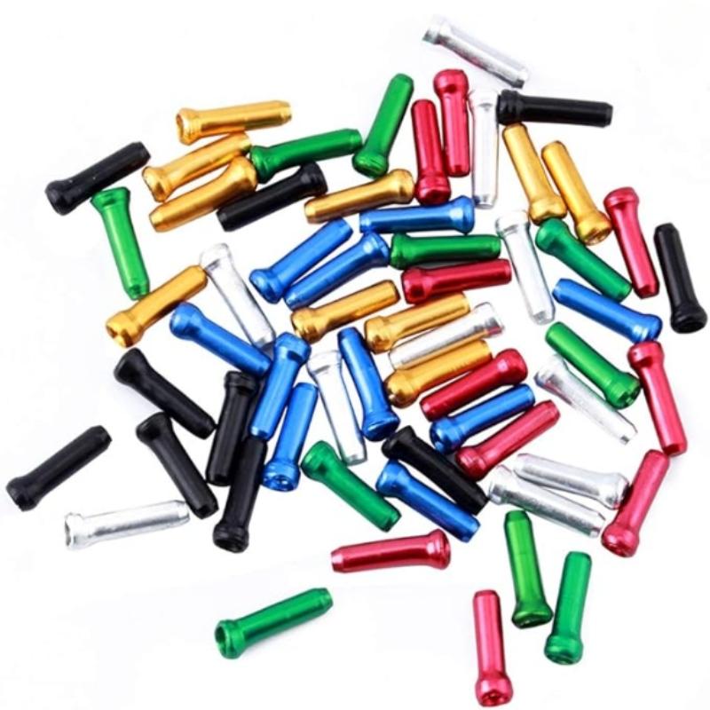 20PCS Bike Shift Brake Cable End Caps MTB Road Bike Shift Brake Inner Cable End Cap Aluminum Alloy End Cap Derailleur Wire Tips