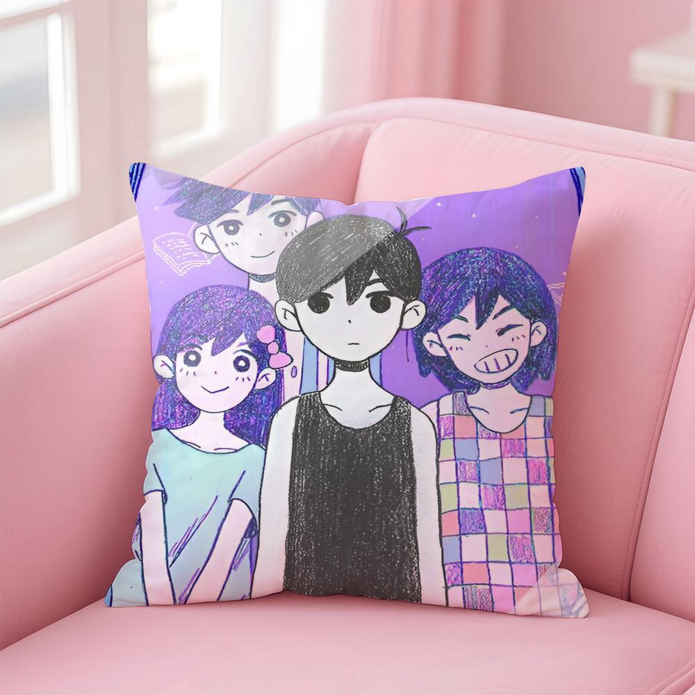 Eerie Indie Japanese Game Anime Kwaii OOmori Cushion Cover Pillow Case Soft Skin Friendly Fabric Concealed Zipper