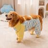 Waterproof Full-Print Dog Raincoat Large Breeds Golden Retriever Outdoor Wear 4-Legged Pet Coat